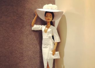 Man Creates Beautiful Wedding Dresses For His Barbie Dolls Using Toilet Paper And Tissue