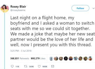 Woman Switched Seats on a Plane and Became Cupid
