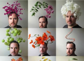 Fashionable Headdresses Made Completely out of Flowers