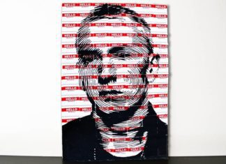 See How Artist Draws Eminem Using “Hello My Name Is” Stickers