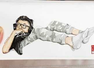 Artist Sketches His Point of View on the World