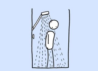 Guy Illustrates 10 Common Shower Moments