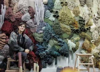 Artist Uses Textile Waste to Create Beautiful Ocean Inspired Tapestry
