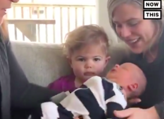 This Baby Isn’t Thrilled to Meet Her Baby Brother