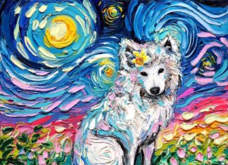 This Artist Recreates Van Gogh's Starry Night With Cute Dogs