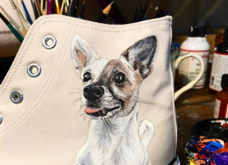 Artist Hand-Paints Animal Portraits On Shoes