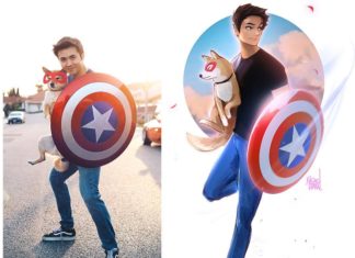 Ross Tran Dedicated Cartoons to His Shiba Inu