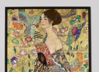 Dame mit Fächer by Gustav Klimt